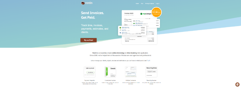 one time fee small business invoicing software